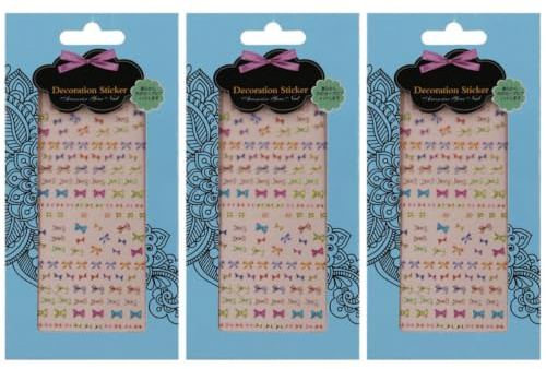 3 Blätter D Nagelsticker aus Papier Selbstklebend für Frauen