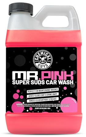Chemical Guys Mr. Pink Car Wash Soap - 64 oz Super Suds Foaming Car Wash Soap for Cannon, Blaster, or Bucket Washing - pH Balanced, Safe on Wax, Sealant, Ceramic, and Clear Coat Finishes