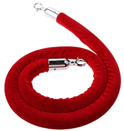 F Fityle Seide Absperr Absperrseil Absperrleine Handlaufseil Seil für Abgrenzungs Personenleitsystem Absperrung - Rot