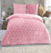 MALIKA Warme Winter Plüsch Sterne Wende-Bettwäsche Nicky-Teddy 'Cashmere Touch' Coral Fleece viele Farben & Größen, Farbe:Rosa, Größe:200 x 200 cm