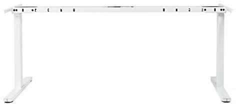 Modulor Tischgestell T, von 70 bis 120 cm elektrisch höhenverstellbarer Schreibtisch aus pulverbeschichtetem Stahl für Tischplatte 80 x 160 cm, weiß