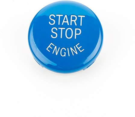 LST Start Stop Engine Knopf Abdeckung blau kompatibel mit BMW 1er 3er 5er X1 Z4 E-Serie