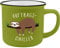 GRUSS & CO Becher Motiv Chiller | New Bone China Porzellan, Emaille-Optik, 35 cl | Geschenk, Faultier | 45785, 1 Stück (1er Pack)