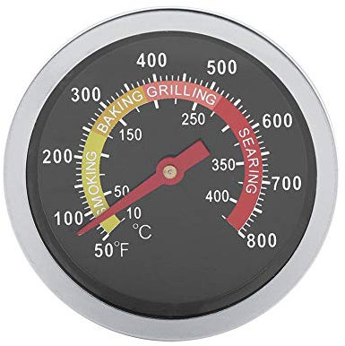 10-425 ℃ Termómetro de acero inoxidable para barbacoa Termómetro bimetálico para horno 50~800 ℉ Indicador de temperatura para cocinar a la parrilla