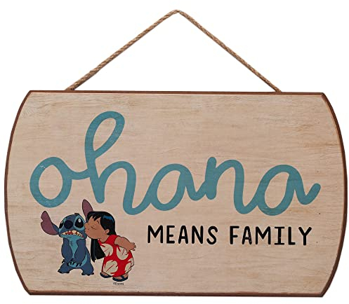Disney Lilo & Stitch Ohana Means Family Wanddekoration aus Holz zum Aufhängen