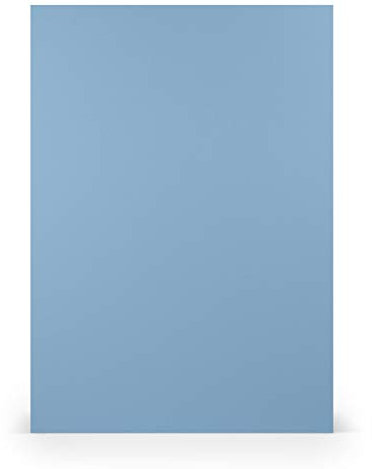 PAPERADO 25x Bastelkarton DIN A4 - Dunkelblau gerippt Hell-Blau 220 g/m² Tonkarton - Dickes Bastelpapier in 29,7 x 21 cm Malen, Basteln perfekte Bastelpappe