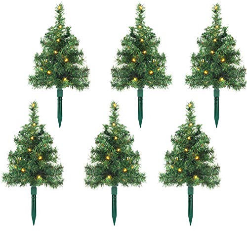 WeRChristmas Pre-Lit Christmas Tree Pathway Light Decorations, Warm White, 30 cm