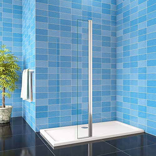 Paretina mobile per Walk In da 40x200 cm Vetro Temperato Trasparente da 8 mm Anticalcare Telaio Cromato Lucido