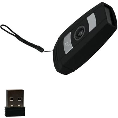 Kleiner Barcodescanner, Kabelloses Lesegerät im Taschenformat für 1D- und 2D-Codes, Barcode-Lesegerät mit USB, WLAN, Bluetooth, Kompaktes, Praktisches Strichcode-Lesegerät für Unternehmen, HDWR HD6600