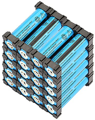 Tyenaza 100 Uds Soporte Bateria 18650, Soporte de Batería de Iones de Litio de Plástico, Soporte de Batería Cilíndrico para Batería Fija de Bricolaje, para batería de Iones de Litio, Batería Fija DIY