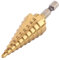 Tyenaza Broca Escalonada para Metal, 4-22mm Titanio Recubierto Espiral Acanalado Paso Taladro, 1/4 Vástago Hexagonal Brocas Escalonadas, Broca cono Metal, para Madera, Plástico, Metal Blando