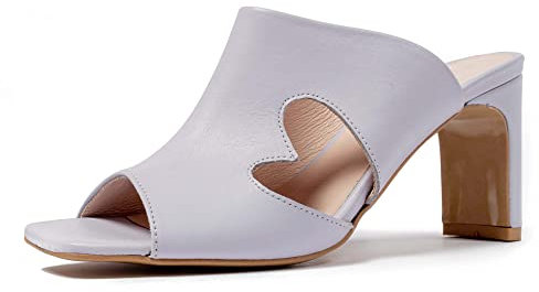 L37 HANDMADE SHOES Endless Summer, Sandalia de tacón Mujer, Lilac, 40 EU