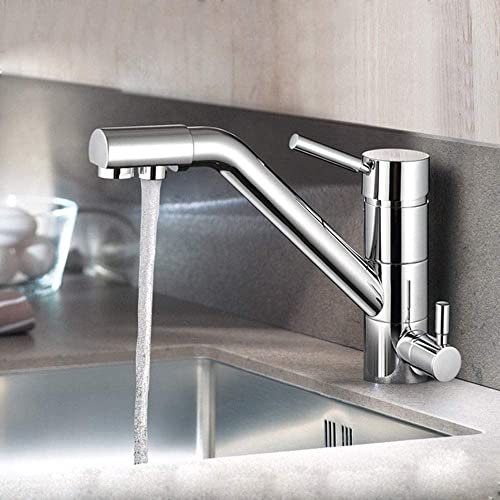 Filtre à eau de cuisine 3 en 1 - Robinet pour osmose - Robinet de cuisine - Robinet d'évier - Robinet 3 voies