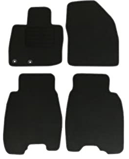Velourmattenset für Honda Civic VIII 5-türig Schrägheck Bj. 2006-2011 Basic runde Befestigungen Veloursfussmatten Automatten Mit Absatzschoner Passform Neu