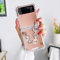 CrazyLemon Custodia Specchio per Samsung Galaxy Z Flip 4, Specchio per Trucco Oro Rosa con Cinturino Glitterato per Donne Ragazze