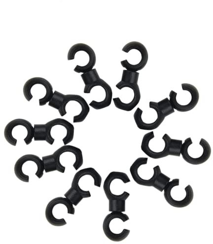 Lioaeust Fahrradkabel-Clips, 10 Stück S-förmige Haken-Clips, drehbare Fahrradbremse, Kreuzkabel, Ordnung für Bremskabel, Fahrrad, Rennrad (schwarz)
