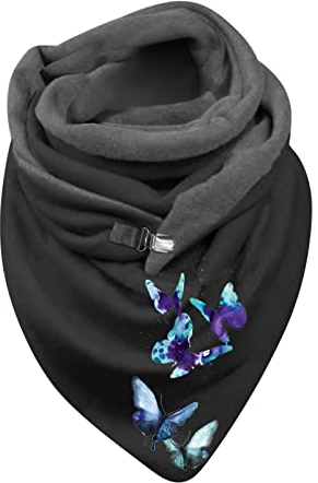 Didadihu Ausgefallene Schals Damen, Oversize Winter Winterschal Weich Schwarz Schals Lang Schal Beige Kariert Dreiecksschal Cashmere Schal Strickschal