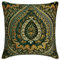 The HomeCentric Luxus Dunkelgrün und Senf Kissen Überzüge 2 Stück 50 x 50 cm Jacquard Kissen Damast, gewebt und Gobelin, Kissenhülle mit, Damast Kissen, Modern Kissen Überzüge - Timeless Tapastries