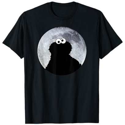 Sesamstrasse Krümelmonster im Mondlicht Schatten Moonnight T-Shirt