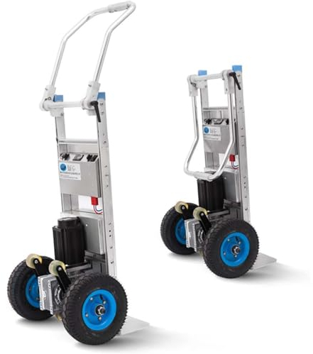 MAYFABD Sackkarre Elektrisch Treppensteiger 600W Sichere Bremsen Lithium Batterie Robustes Aluminium 230kg Transport von Wasserflaschen Bierfässern Haushaltsgeräten
