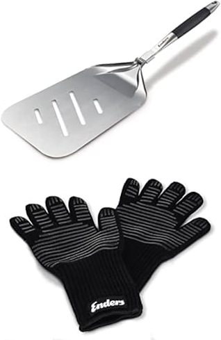 Enders Premium Pizzaschieber + Grill Handschuhe aus feuerfestem Aramid