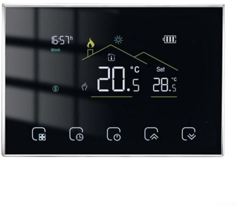 Smart Thermostat, For Electric Underfloor Heating, With Timer, Programmable And Multi-room Control, Voice/Remote Control