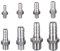 Adaptador de Conector de Tubo de Espiga de latón de 304 mm, 3 mm, 4 mm, 5 mm, 6 mm y 8 mm, Conector Macho métrico en Miniatura M3, M4, M5, M6, M8(5-M6)