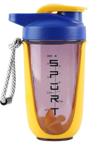 EACHPT Shaker Proteinshake,600ml Protein Shaker Proteinshaker mit Kugel,Sieb&Mess-Skala,Auslaufsicher,Frei BPA&DEHP,Eiweiß Shaker für Supplement Shakes,Shaker Proteinshake