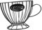 VINTORKY Kaffeepadhalter Kaffeezeug Kaffeebecher mit Deckel Kinderwagen Dolce kühlkorb einkaufskorb aufbewahrungs körbe Aufbewahrungskorb für Obst Lagerregal aus Eisen Schmiedeeisen Black