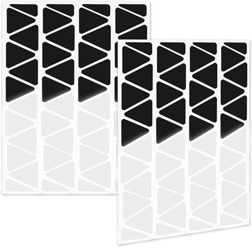 APOMOONS 2 Blatt Reflektoren Fahrrad Aufkleber Rahmen, Dreiecke Reflektoren Aufkleber, Reflektor Sticker für Helm Fahrrad Auto Elektroroller Kinderwagen, Schwarz