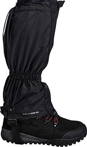 Melan-Store wasserdichte Gamaschen Hilar für Wandern, Skitouren & Schnee | Unisex Einheitsgröße | 38 cm Höhe | Robustes Polyester | Verstellbar mit Reißverschluss & Schlaufe | Schwarz