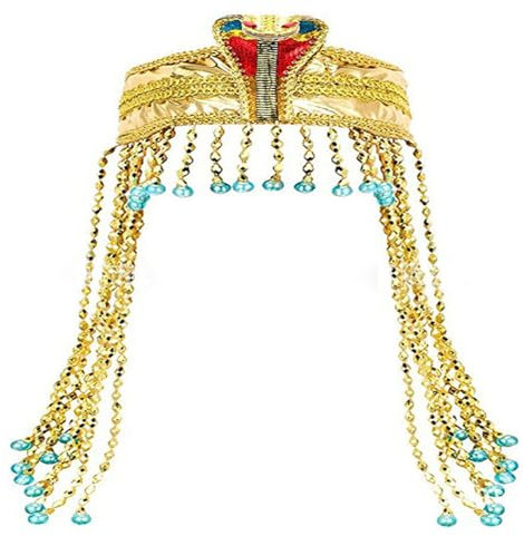 PEPWE Goldener Vintage-Kopfschmuck für Cosplay, Schlangen, Kopfbedeckung für Mädchen, Halloween-Haarreifen, Cosplay, ägyptische Schlange, Haarreif, Halloween, Kopfbedeckung für Frauen