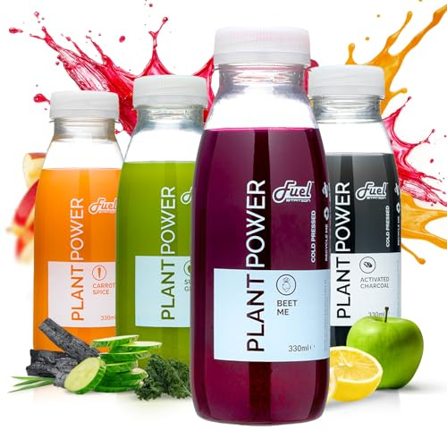 Fuel Station Lean Juice Cleanse, 10 Day Detox Cleanse - 40 x 330ml, Low Calorie Juice Diet, Cold Pressed Fruit & Vegetables, Vegan, Dairy & Gluten-Free, No Added Sugar or Preservatives