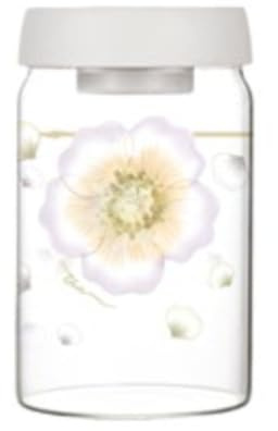 THUN - Barattolo ermetico grande - vetro - Collezione Country Bloom - 900 ML