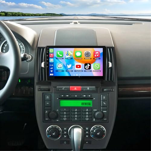 Car Stereo Radio for LandRover Freelander 2 2007 2008 2009 2010 2011 2012 Android 14 9inch Wireless Carplay GPS Navigation Touch Screen SWC RDS AHD Camera External Microphone