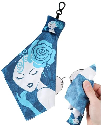 Paños de limpieza para gafas, de microfibra, lavables, para limpiar lentes de sol, llavero, paños de limpieza para cámara, laptop, lentes, ventanas, espejos, pantallas de teléfono, pantalla táctil