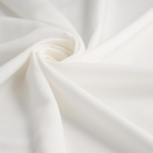 Viskose Voile Stoff Weiß 140 cm – MT Eigenproduktion - null - Stoffdichte : Leicht 110 g/m2-140 cm Breite - Meterware