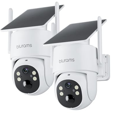 blurams 2k Telecamera Wi-fi Esterno Senza Fili con Pannello Solare