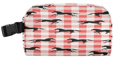 decor gift Lonchera compacta para niños, para adolescentes, mantiene la comida caliente y fresca, bolsa de picnic, senderismo, camping, a cuadros rojos, caballo corriendo