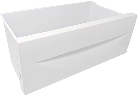SPARES2GO Drawer Basket Bin for Hotpoint Fridge Freezer (White)