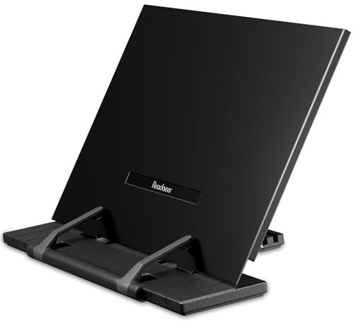 Readaeer Leseständer Bookrest Kochbuchhalter für Küche und Büro aus Metall Faltbar