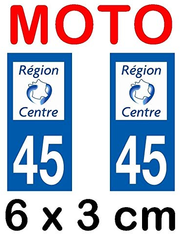 Adhesivo para placa de matrícula de moto DPT 45 Loiret