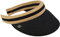 VECRY Damen Golf Sport Visoren Sonnenhut Strand Stroh Sommer Visiere Mützen (Schwarz)