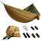 GOLDPOOL Hängematte Outdoor Ultraleicht 300kg Tragkraft und Atmungsaktiver,Schnell Trocknender Nylon Fallschirm (260 x 135 cm) für Backpacker,Camping,Garten und Reisen (Khaki)