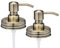 Jarmazing Products Classic Vintage Styled Brass Mason Jar Soap Dispenser Lids - Two Pack - for All Regular Mouth Canning Jars
