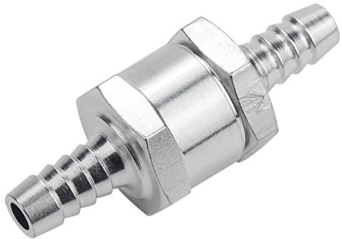 Favordrory 8 mm 5/16 Zoll Kraftstoff Rückschlagventil Rückschlagventil Öl Benzin Diesel Aluminiumlegierung