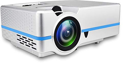Proiettore VS313 120ANSI Lumen HD1920 * 1080P LED + LCD Tecnologia Smart proiettore, di Sostegno AV/HDMI/TF/USB/VGA/TV (Nero) LFQ (Colore : Silver)