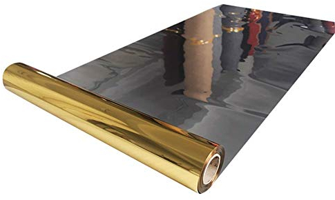 JinSui Läufer Teppich Hochzeit Event Hochzeitsteppich Spiegelteppiche Rollen Doppelseitige Verwendung Dauerhaft Romantisches Thema, Dicke 0,12 Mm J, Gold, 1.2m x 10m