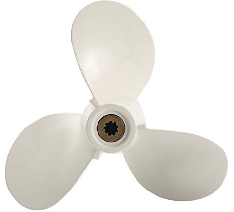 Fockety Außenborder Propeller für 4 PS 5 PS, 7 1/2 X 8 Ba 3 Blätter Aluminium Tragbares Boot Propeller Boot Motorenteile Leichter Motor Propeller Ersatz Passend für