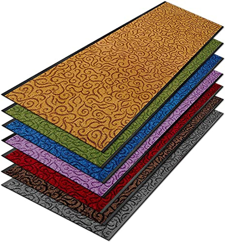 Floordirekt Design-Sauberlaufmatte Brasil | Schmutzfangmatte in vielen Farben und Größen | Türvorleger | Strapazierfähig & pflegeleicht (90 x 120 cm, Beige)